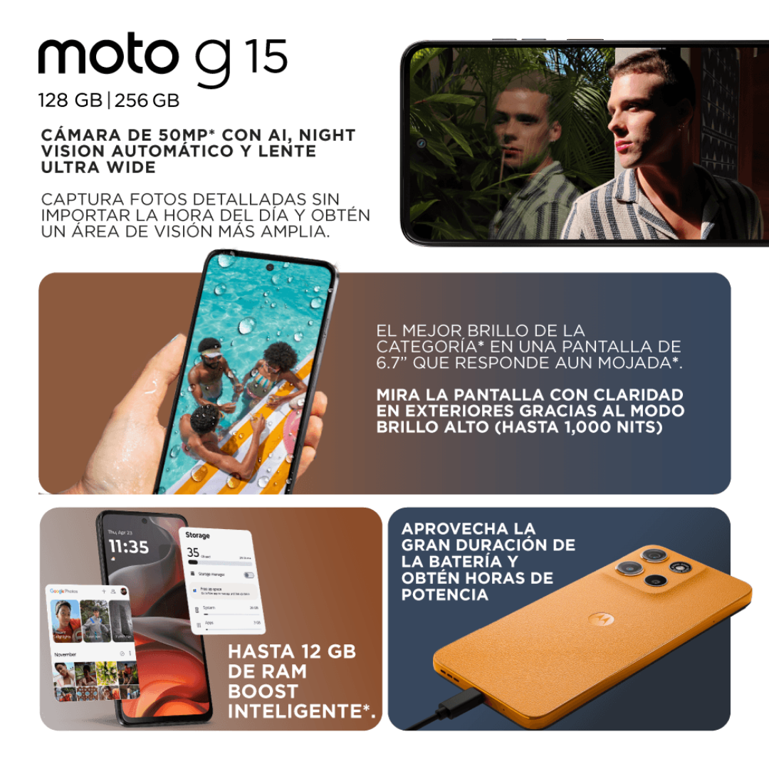 NUEVO MOTO G15 256GB + 8GB RAM