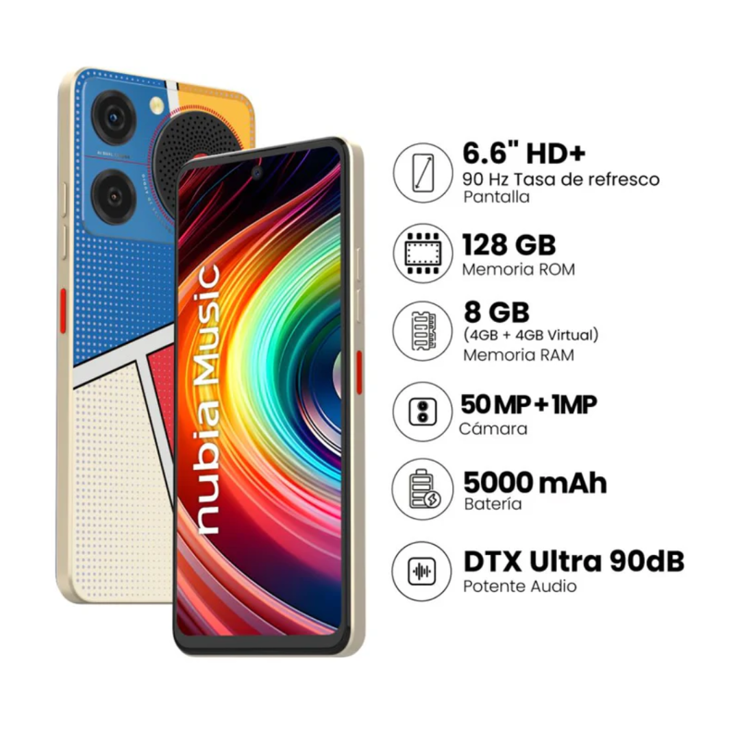 CELULAR ZTE NUBIA MUSIC 128GB + 4GB RAM